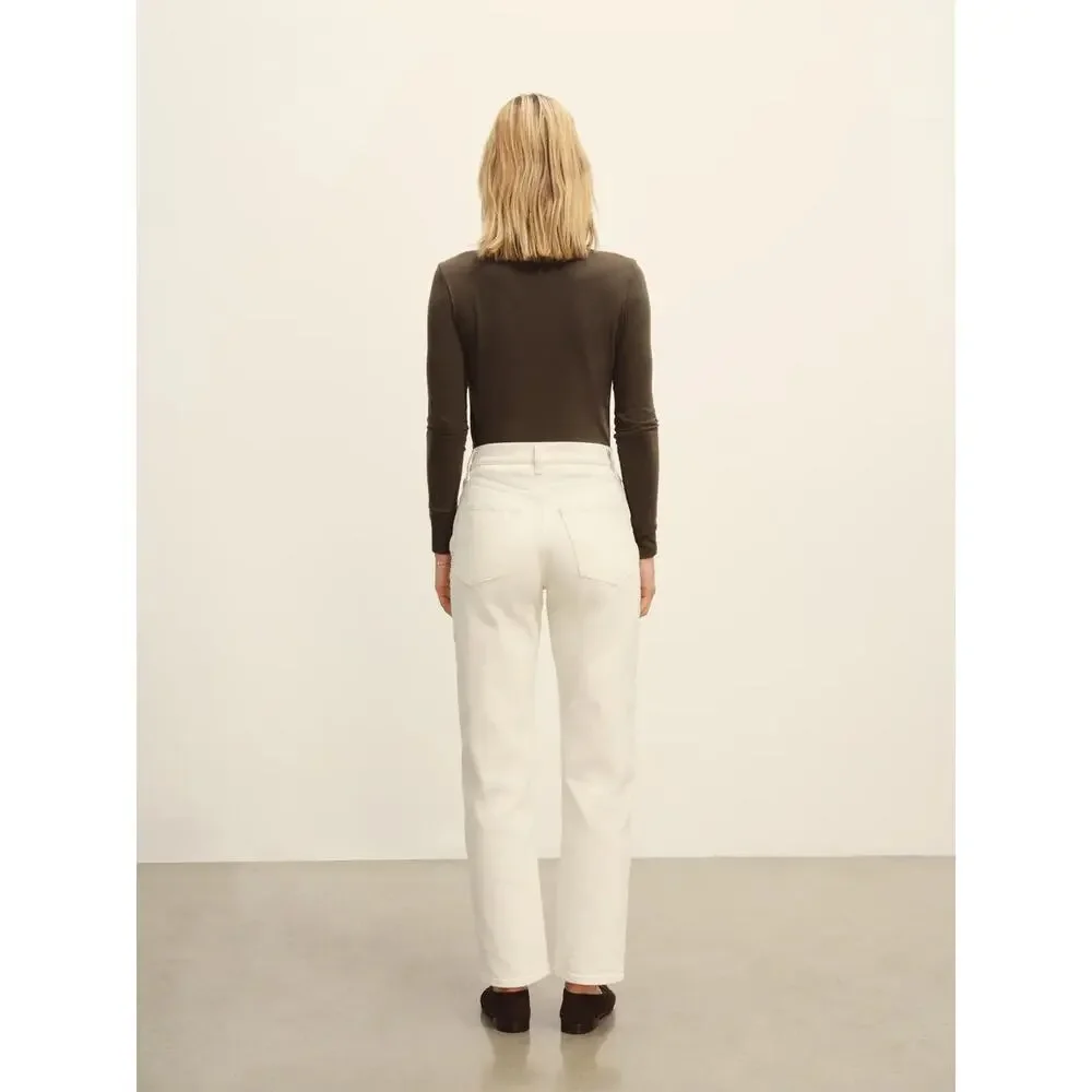 Buck Mason Women's Cloud Jersey Turtleneck Slim Fit Wool Blend Long Sleeve Top - Picture 5 of 6